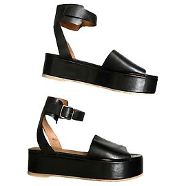 Sessun strappy platform sandals 37 black leather Black