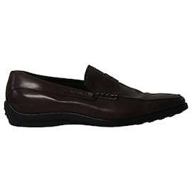 Tod's-Tod's Penny Loafers in Brown Leather-Brown