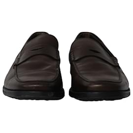 Tod's-Tod's Penny Loafers in Brown Leather-Brown