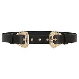 VERSACE Jeans Couture 1 Mit Leder gefütterter Gürtel Schwarz