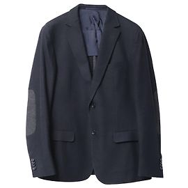 Ermenegildo Zegna Z Zegna Elbow Patch Blazer Jacket in Black Wool Black