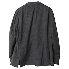 Ermenegildo Zegna-Z Zegna Single-Breasted Blazer Jacket in Grey Wool-Grey