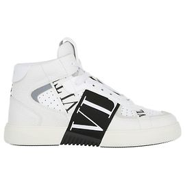Valentino Garavani Baskets à rayures et logo Valentino Noir