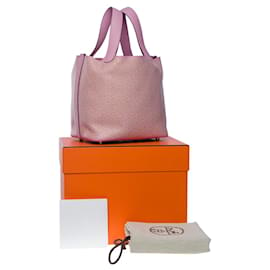 Hermès-HERMES Picotin Bag in Pink Leather - 101129-Pink