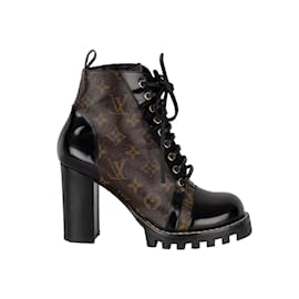 Lauréate leather boots Louis Vuitton Black size 38 EU in Leather - 35852318