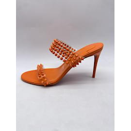 Christian Louboutin-CHRISTIAN LOUBOUTIN Sabot e zoccoli T.Unione Europea 38 vacchetta-Arancione