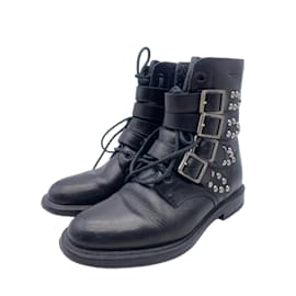 Saint Laurent-SAINT LAURENT  Ankle boots T.eu 36 Leather-Black