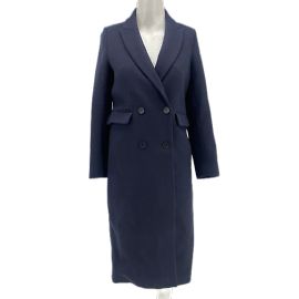 SANDRO  Coats T.fr 36 WOOL Navy blue