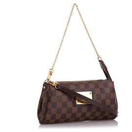 Louis Vuitton-Louis Vuitton Brown Damier Ebene Eva-Brown