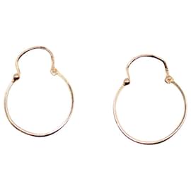 Autre Marque-Yellow gold earrings 750%o thin hoops-Gold hardware