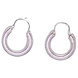 Autre Marque Brincos de ouro branco 750%o crioulos Hardware prateado