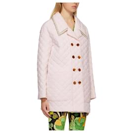 Fendi-Fendi SS20 giacca trapuntata in seta rosa pallido-Rosa