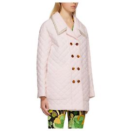 Fendi SS20 jaqueta acolchoada de seda rosa claro Rosa