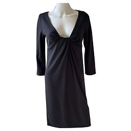 Diane Von Furstenberg DvF dark grey Elena wool shift dress Dark grey