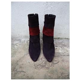 Stuart Weitzman-botas de tornozelo-Bordeaux,Roxo escuro