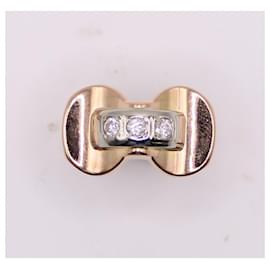 Autre Marque-Ring aus Gelbgold 750%o Trilogie der Diamanten-Gold hardware