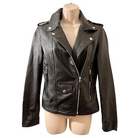 Black biker jacket Each X Other lamb nappa Black