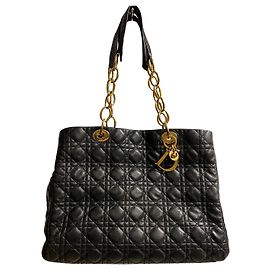 Dior Lady Dior Soft Tote Black Lambskin Black