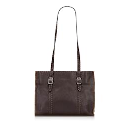 Fendi-Sac à bandoulière en cuir Selleria-Marron