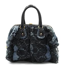 Dolce & Gabbana-Denim & Lace Handbag BB2930-Blue