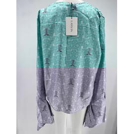 Lanvin-LANVIN  Tops T.fr 40 silk-Turquoise