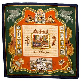 Hermès à Paris, Salzburgo 1996 por Loïc Dubigeon Marrom Preto Multicor Bege Dourado Verde Laranja Cinza Amarelo Verde oliva Azul marinho Verde claro Verde escuro Azul escuro