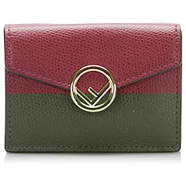 Fendi-Fendi Red F is Fendi Small Wallet-Red