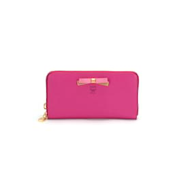 MCM-Lange Brieftasche aus Leder-Pink