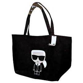 Borsa tote Karl Lagerfeld Nero Bianco Grigio