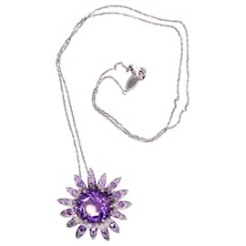 Mauboussin-Mauboussin necklace "Mauve nights" white gold 750%o and amethyst-Silver hardware,Dark purple