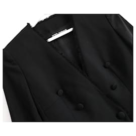 Dolce & Gabbana-Dolce & Gabbana Fringe Edged Black Jacket Blazer-Black