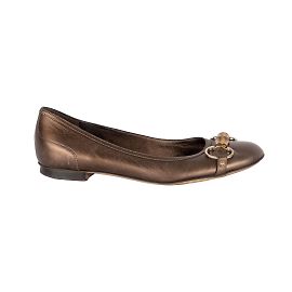 Sapatilhas de balé de bambu Gucci Marrom