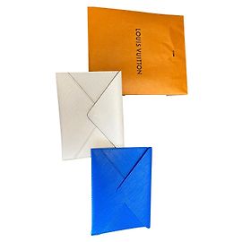 Bolsa de couro para convite Louis Vuitton Azul