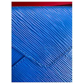 Louis Vuitton-Estuche de cuero de invitación de Louis Vuitton-Azul