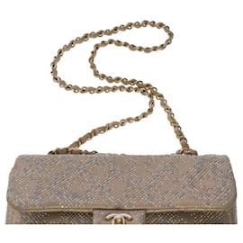 Chanel-Sac Chanel Timeless/Classic Beige Cotton - 101128-Beige