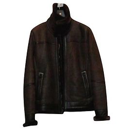 Autre Marque Dark brown lambskin coat Dark brown