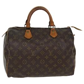 Louis Vuitton-Louis Vuitton Monogram Speedy 30 Bolsa de mão M41526 LV Auth bs4502-Monograma