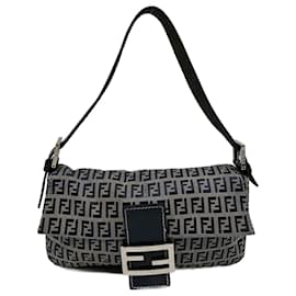 Fendi-Baguette en toile bleue Fendi-Bleu