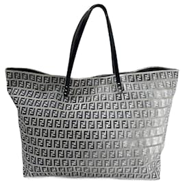 Fendi-Cabas en toile bleu Fendi-Bleu