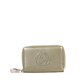 Gucci-GUCCI  Wallets T.  Leather-Golden