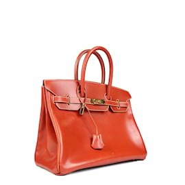 Hermès-HERMES  Handbags T.  Leather-Red