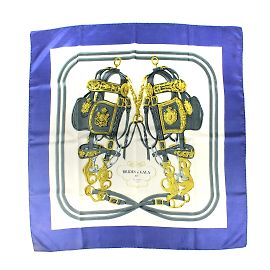 HERMÈS - Sciarpa quadrata 90 Brides de Gala Blu