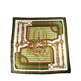 Hermès-HERMES  Silk handkerchief T.  Silk-Green