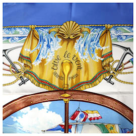 Hermès-HERMES  Silk handkerchief T.  silk-Blue
