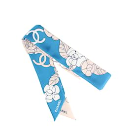 Chanel-CHANEL  Scarves T.  silk-Blue