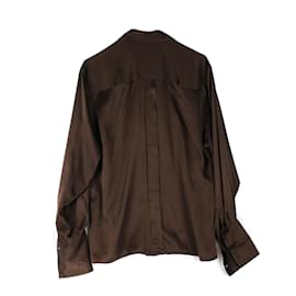 Chanel-CHANEL  Jackets T.fr 42 silk-Brown