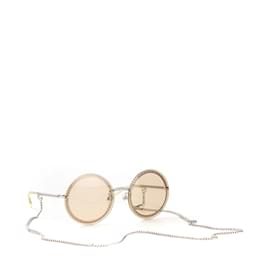 Chanel-CHANEL  Sunglasses T.  Metal-Silvery