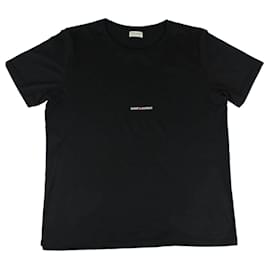 Saint Laurent-SAINT LAURENT Tops Camiseta.Algodón XL Internacional-Negro
