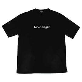 Balenciaga-BALENCIAGA Tops Camiseta.Algodón S Internacional-Negro