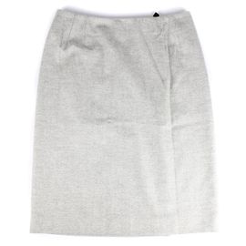 HERMÈS - Woll- und Kaschmirrock (Größe 40) Grau